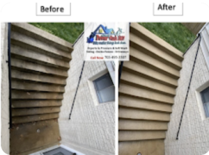 Before and after of concrete cleaning near me Alexandria Va